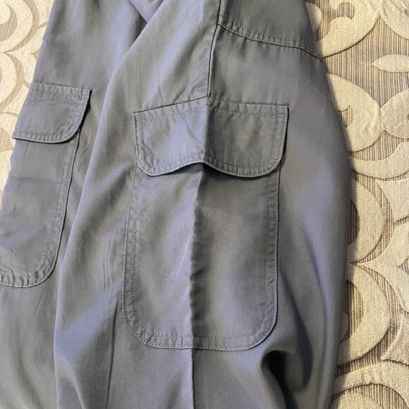 Japna Drawstring Waist Lyocell Cargo Jogger Blue Grey Women's Size Extra Small - Picture 9 of 11